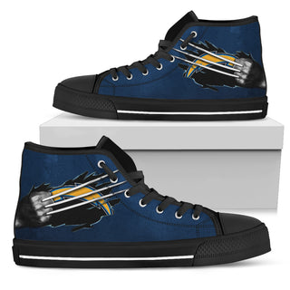 Scratch Of The Wolf Los Angeles Chargers High Top Shoes