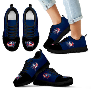 Two Colors Aparted Columbus Blue Jackets Sneakers