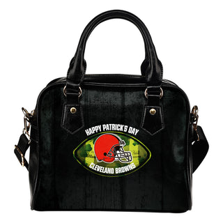 Retro Scene Lovely Shining Patrick's Day Cleveland Browns Shoulder Handbags