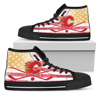 Flag Rugby Calgary Flames High Top Shoes