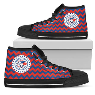 Chevron Broncos Toronto Blue Jays High Top Shoes