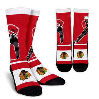 Talent Player Fast Cool Air Comfortable Chicago Blackhawks Socks