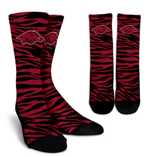Camo Background Good Superior Charming Arkansas Razorbacks Socks