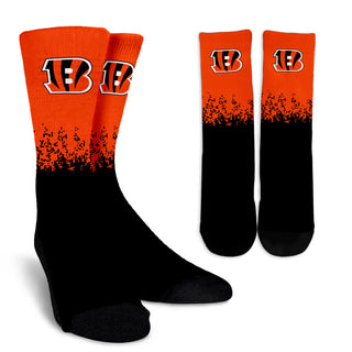 Exquisite Fabulous Pattern Little Pieces Cincinnati Bengals Crew Socks