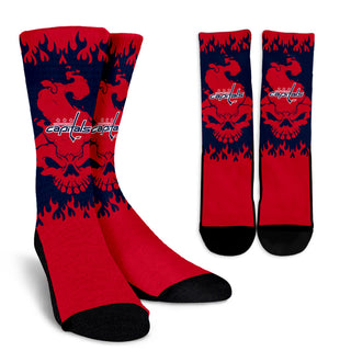 Washington Capitals Colorful Skull Socks