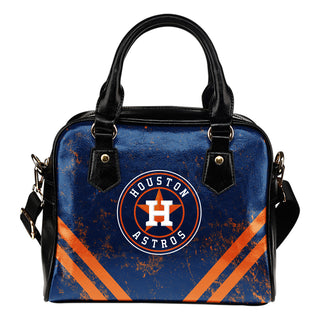 Couple Curves Light Good Logo Houston Astros Shoulder Handbags