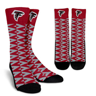 Chevron Lovely Kind Goodness Air Atlanta Falcons Crew Socks