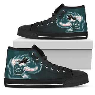 Son Goku Saiyan Power Philadelphia Eagles High Top Shoes