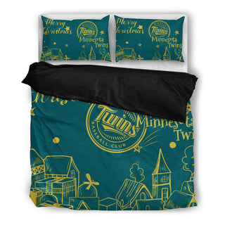Nice Present Comfortable Christmas Minnesota Twins Bedding Sets