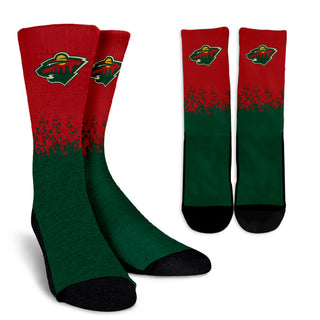 CSWExquisite Fabulous Pattern Little Pieces Minnesota Wild Crew Socks