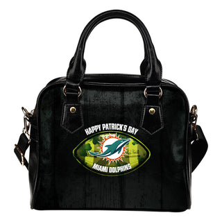 Retro Scene Lovely Shining Patrick's Day Miami Dolphins Shoulder Handbags