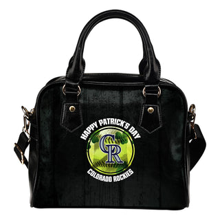 Retro Scene Lovely Shining Patrick's Day Colorado Rockies Shoulder Handbags