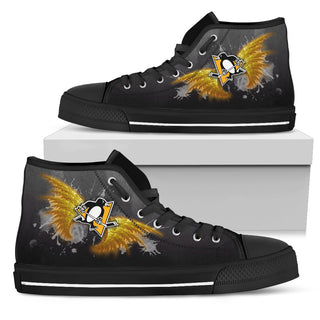 Angel Wings Pittsburgh Penguins High Top Shoes