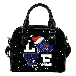 Love Word Christmas Sweet Memphis Tigers Shoulder Handbags