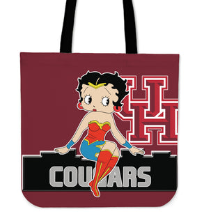 Wonder Betty Boop Houston Cougars Tote Bags