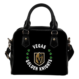 Central Beautiful Logo Circle Lucky Leaf Vegas Golden Knights Shoulder Handbags
