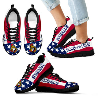 Proud Of American Flag Three Line Ottawa Senators Sneakers