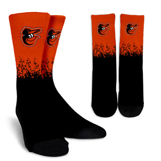 Exquisite Fabulous Pattern Little Pieces Baltimore Orioles Crew Socks