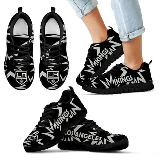 Zig Zag Circle Dizzy Excellent Nice Logo Los Angeles Kings Sneakers