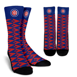 Chevron Lovely Kind Goodness Air Chicago Cubs Crew Socks