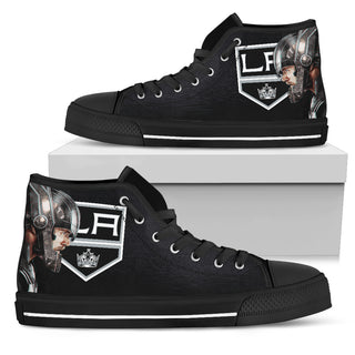 Thor Head Beside Los Angeles Kings High Top Shoes