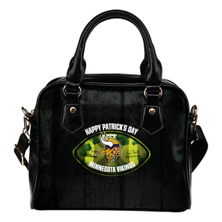 Retro Scene Lovely Shining Patrick's Day Minnesota Vikings Shoulder Handbags