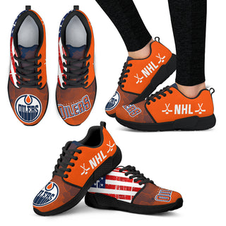 Simple Fashion Edmonton Oilers Shoes Athletic Sneakers
