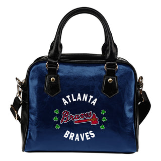Central Beautiful Logo Circle Lucky Leaf Atlanta Braves Shoulder Handbags