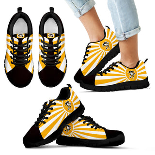 Rising Sun Sparkling Tremendous Pittsburgh Penguins Sneakers