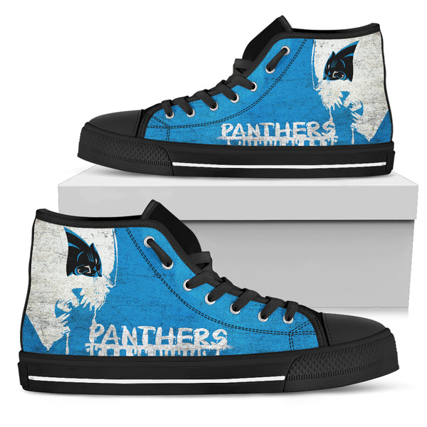 Two Colors Aparted Carolina Panthers Sneakers – Best Funny Store