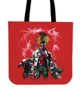 Chicago Blackhawks Guns Tote Bag - Best Funny Store