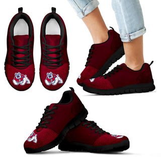 Seamless Line Magical Wave Beautiful Fresno State Bulldogs Sneakers