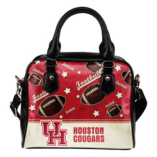 Personalized American Football Awesome Houston Cougars Shoulder Handbag