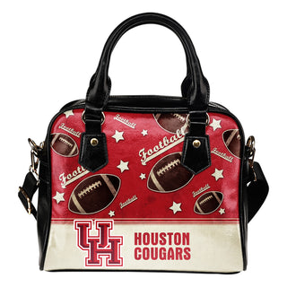 Personalized American Football Awesome Houston Cougars Shoulder Handbag