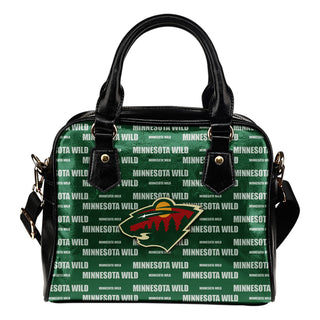 Nice Little Logo Minnesota Wild Shoulder Handbags