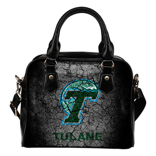 Wall Break Tulane Green Wave Shoulder Handbags Women Purse