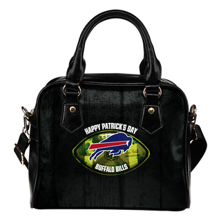 Retro Scene Lovely Shining Patrick's Day Buffalo Bills Shoulder Handbags