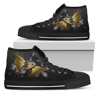 Angel Wings Anaheim Ducks High Top Shoes
