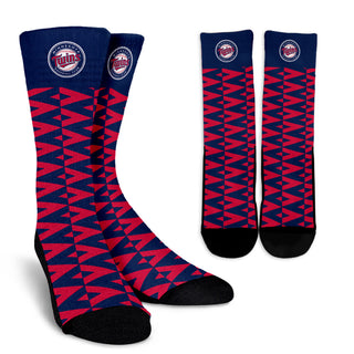 Chevron Lovely Kind Goodness Air Minnesota Twins Crew Socks
