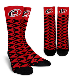 Chevron Lovely Kind Goodness Air Carolina Hurricanes Crew Socks