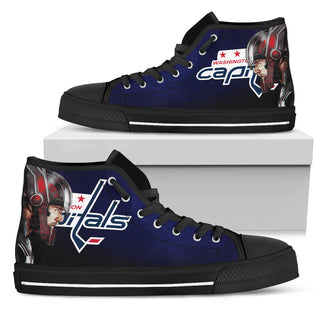 Thor Head Beside Washington Capitals  High Top Shoes