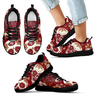San Francisco 49ers Colorful Sugar Skull Sneakers