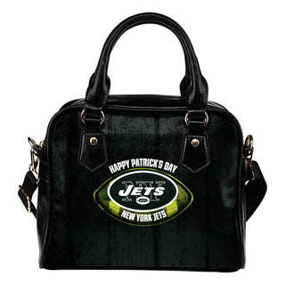 Retro Scene Lovely Shining Patrick's Day New York Jets Shoulder Handbags