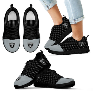Tiny Cool Dots Background Mix Lovely Logo Oakland Raiders Sneakers