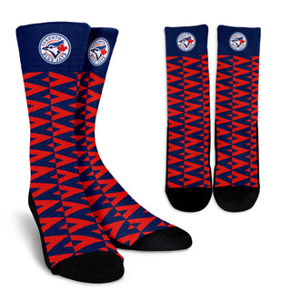 Chevron Lovely Kind Goodness Air Toronto Blue Jays Crew Socks
