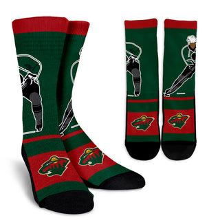 Talent Player Fast Cool Air Comfortable Minnesota Wild Socks