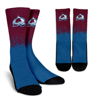 Exquisite Fabulous Pattern Little Pieces Colorado Avalanche Crew Socks