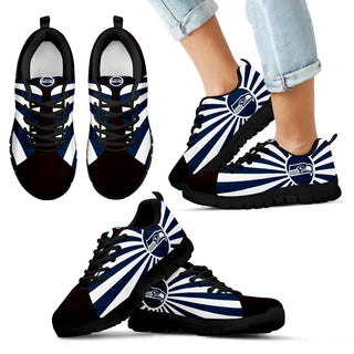 Rising Sun Sparkling Tremendous Seattle Seahawks Sneakers