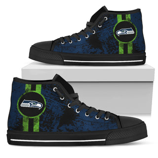 Triple Stripe Bar Dynamic Seattle Seahawks High Top Shoes V1