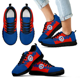 Doodle Line Amazing Toronto Blue Jays Sneakers V1